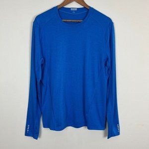 Ogio Endurance Shirt Mens Small Blue Active Breathable Lightweight Long Sleeve
